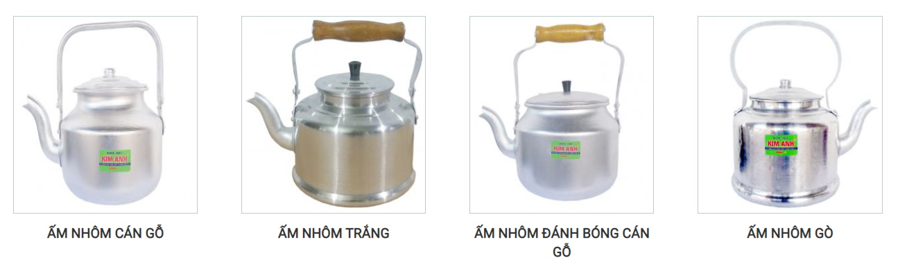 Xưởng sản xuất ấm nhôm Kim Anh đa dạng các loại